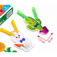 Гра розвиваюча Vladi Toys Смішна компанія. Гра з прищіпками (VT5303-14)