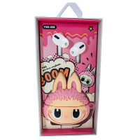 Навушники бездротові TWS K-25 в чохлі Labubu рожеві (K25PN)