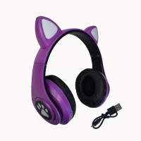 Бездротові навушники Cat Ear з котячими вушками purple (JST-B39MPP)