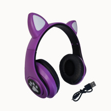 Бездротові навушники Cat Ear з котячими вушками purple (JST-B39MPP)