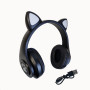 Бездротові навушники Cat Ear з котячими вушками black (JST-B39MBL)