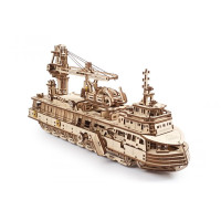 Механічний 3D пазл UGEARS Науково-дослідницьке судно (70135)