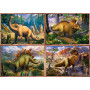 Пазли Trefl 4в1 Цікаві динозаври (34383)
