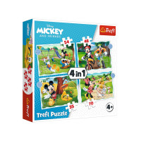 Пазли Trefl Міккі Маус: Вдалий день для Міккі 4в1 (34604)