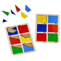 Пазл-вкладиш UBumblebees Квадрати Нікітіна 2 рівень (ПСД206)