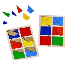 Пазл-вкладиш UBumblebees Квадрати Нікітіна 2 рівень (ПСД206)