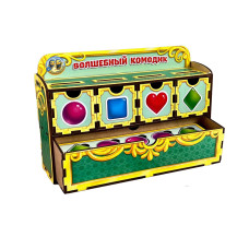 Пазл-вкладиш UBumblebees Чарівний Комодик Фігури (ПСД072)