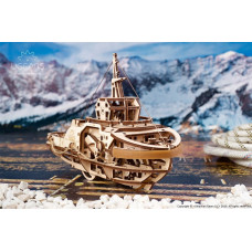Механічний 3D пазл UGEARS Буксир (70078)