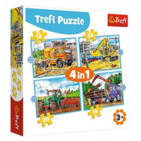Пазли Trefl Будівельна техніка 4в1 (34353)