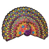 Пазли дерев'яні PuzzleOK фігурні 152 ел Розкішний павич (PuzA3-00734)