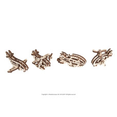 Механічний 3D пазл UGEARS Фіджети-Летальні апарати. Набір з 4 шт. (70034)