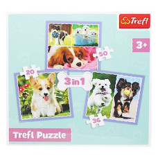 Пазли Trefl Милі цуценята 3в1 (34854)