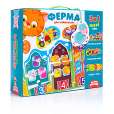Пазл Vladi toys Великий розвиваючий набір 3 в 1 "Ферма" (VT2901-03)