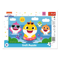 Пазли Trefl Веселі акули Маленька акула 15 ел з рамкою (31407)