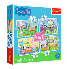 Пазли Trefl 4в1 Святковий спогад Веселе поросятко (34359)