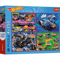 Пазли Trefl 4в1 Hot Wheels Гоночні автомобілі (4х250) 1000 ел (13312)