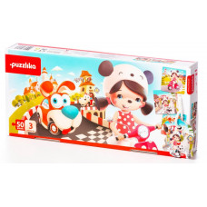 Пазли Puzzlika 3 в 1 Щасливі історії 50 елементів (13081)
