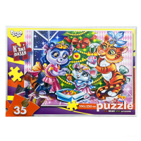 Пазли Danko Toys Новорічне свято м'які великі 35 ел (S35-09-12)
