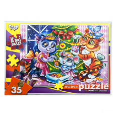 Пазли Danko Toys Новорічне свято м'які великі 35 ел (S35-09-12)