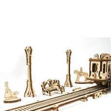 Механічний 3D пазл UGEARS Механічний місто "Трамвайна лінія" (70028)