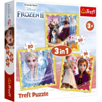 Пазли Trefl Магічна сила Анни та Ельзи Дісней Крижане серце 2 3в1 (34847)