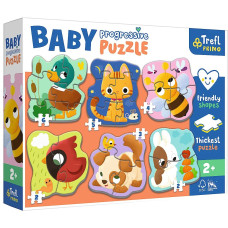Пазли Trefl Baby Progressive 6 в 1 Тваринки (44003)