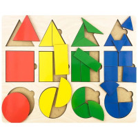 Пазл-вкладиш UBumblebees Фігури Частина і ціле (ПСД204)