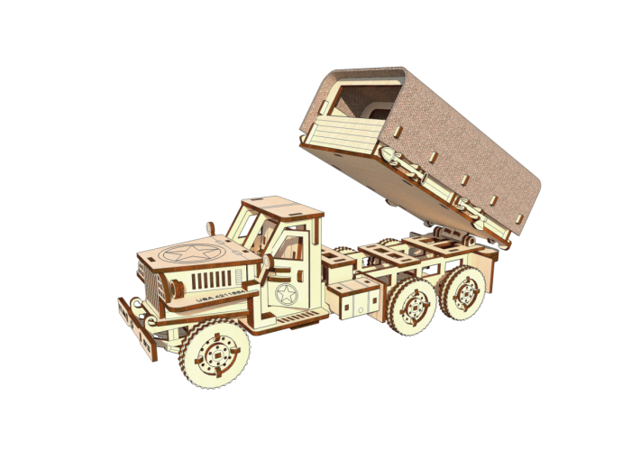 3D Пазли PAZLY дерев'яний конструктор Військова вантажівка Studebaker 176 дет (OPZ-003)