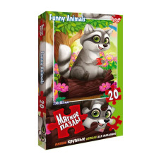 Пазли Danko Toys м'які великі деталі Єнот з яблуком 20 ел (S20-08-15)