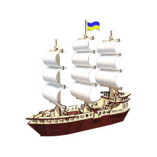 3D Пазли PAZLY дерев'яний конструктор Вітрильний Корабель 148 дет (OPZ-008)