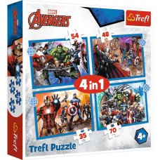Пазли Trefl MARVEL Хоробрі месники 4в1 207 ел. (34386)