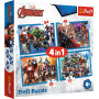 Пазли Trefl MARVEL Хоробрі месники 4в1 207 ел. (34386)