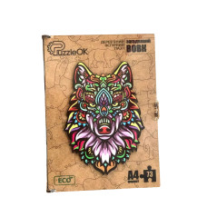 Пазли дерев'яні PuzzleOK фігурні 73 ел Загадковий вовк (PuzA4-00711)