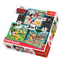 Пазли Trefl Міккі Маус з друзями 3в1 (34846)