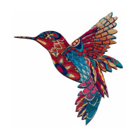 Пазли дерев'яні PuzzleOK фігурні 120 ел Тендітна колібрі (PuzA3-00717)