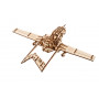 3D пазли UGEARS механічний безпілотник Байрактар TБ-2 (70189)