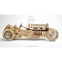 Механічний 3D пазл UGEARS Спорткар U-9 Гран-прі (70044)