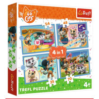 Пазли Trefl Команда котиків 4в1 207 ел. (34612)