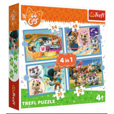 Пазли Trefl Команда котиків 4в1 207 ел. (34612)