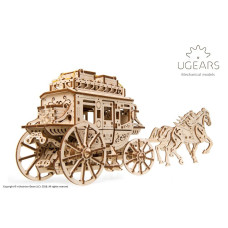 Механічний 3D пазл UGEARS Поштовий диліжанс (70045)