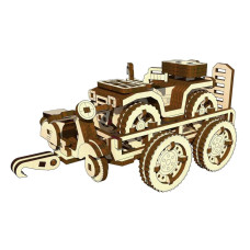 3D пазли PAZLY дерев'яний конструктор Квадроцикл з причепом 134 дет (OPZ-004)