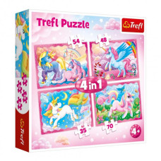 Пазли Trefl Чарівний світ єдинорогів 4в1 (34321)