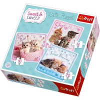 Пазли Trefl Солодкі котики 3в1 (34809)