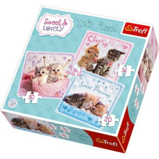 Пазли Trefl Солодкі котики 3в1 (34809)