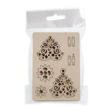 Механічний 3D пазл UGEARS Фіджети-Новорічна магія. Набір із 4 шт. (70043)