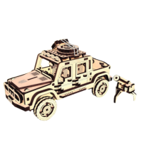 3D пазли PAZLY дерев'яний конструктор Волонтерський пікап (UPZ-006)