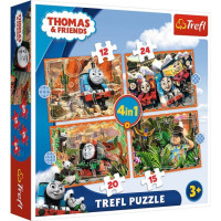 Пазли Trefl Томас і друзі. Подорожі по світу Thomas and Friends 4в1 (34354)
