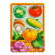Пазл-вкладиш UBumblebees більш-менш Кошик з овочами-№2 (ПСФ043)