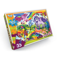 Пазли м'які Danko Toys Єдинороги з друзями 35 ел. (S35-10-04)
