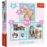 Пазли Trefl 3в1 Милі кошенята (34862)
